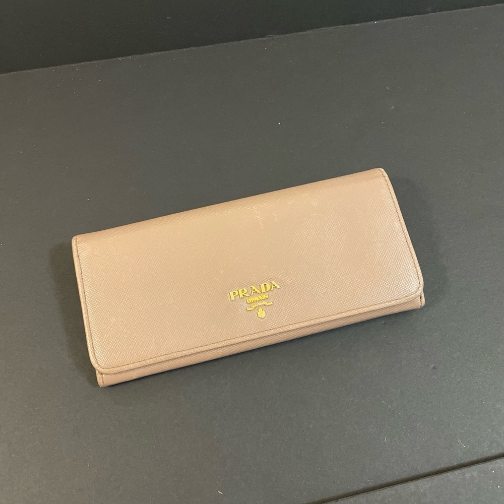 Women’s Prada Powder Pink Large Saffiano Leather Long Wallet - EUC
